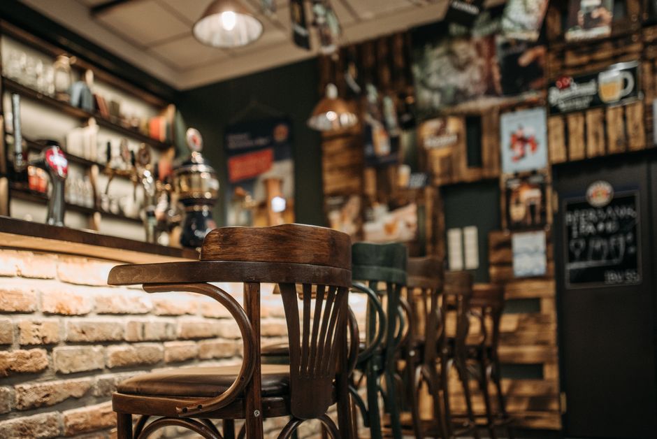 Rustic pub interior